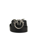PINKO Black Calf Leather Bos Taurus Regular Belt