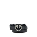 PINKO Black Calf Leather Bos Taurus Regular Belt