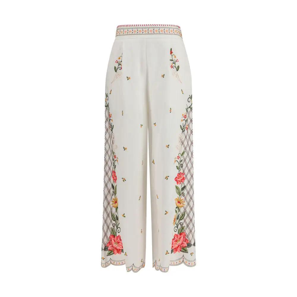 FARM RIO Multicolor Linen Casual Pants