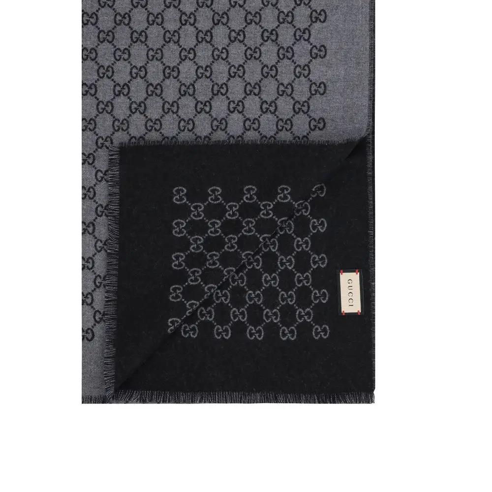 Gucci Gray Wool Oves Aries Scarf