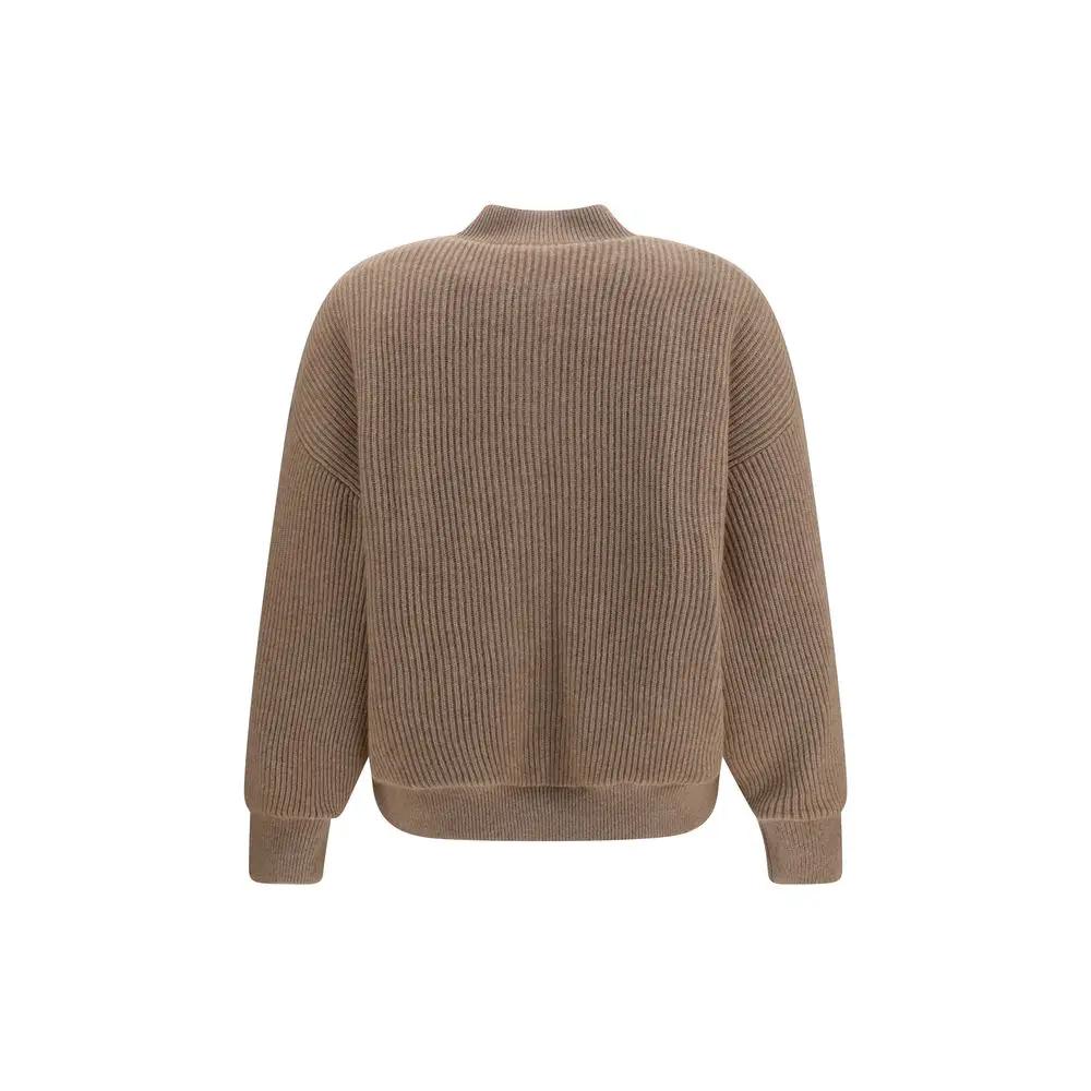 Brunello Cucinelli Beige Cashmere Bomber