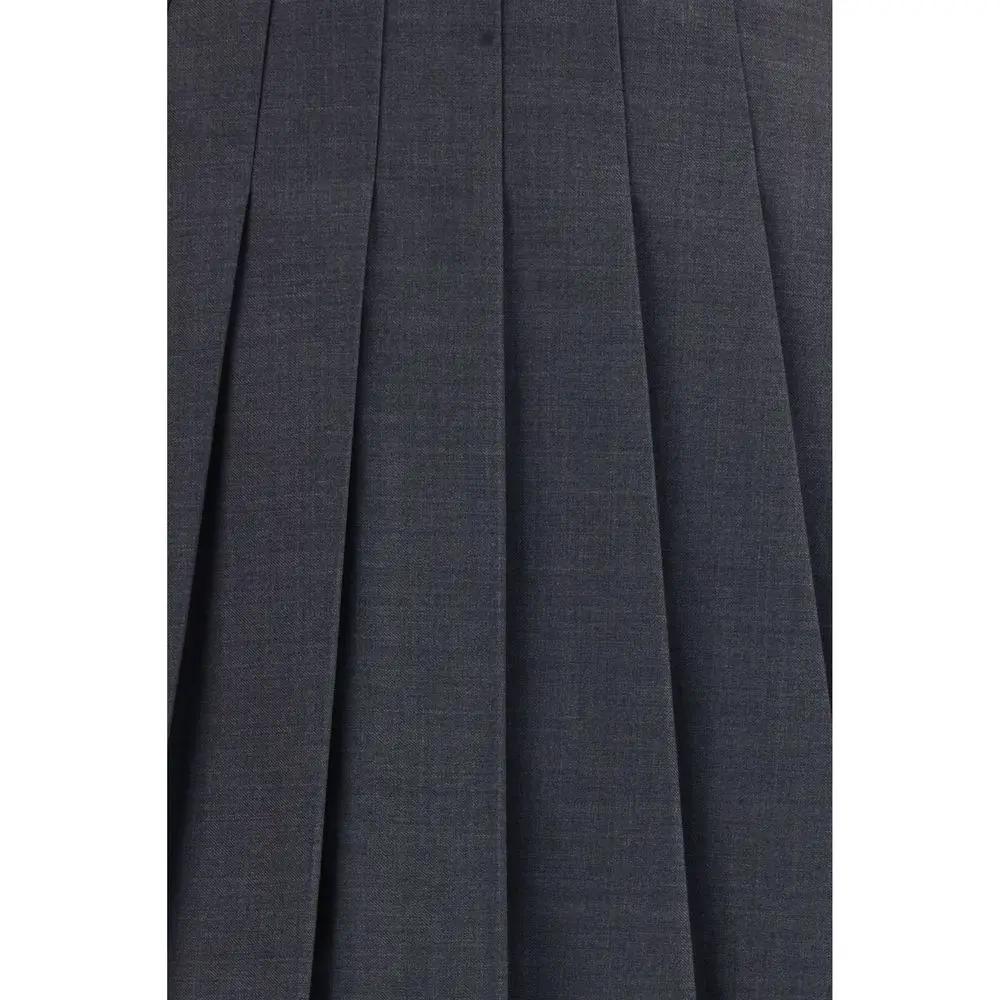 Self-Portrait Gray Polyamide Mini Skirt