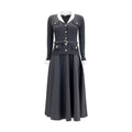 Self-Portrait Gray Polyamide Casual Dress