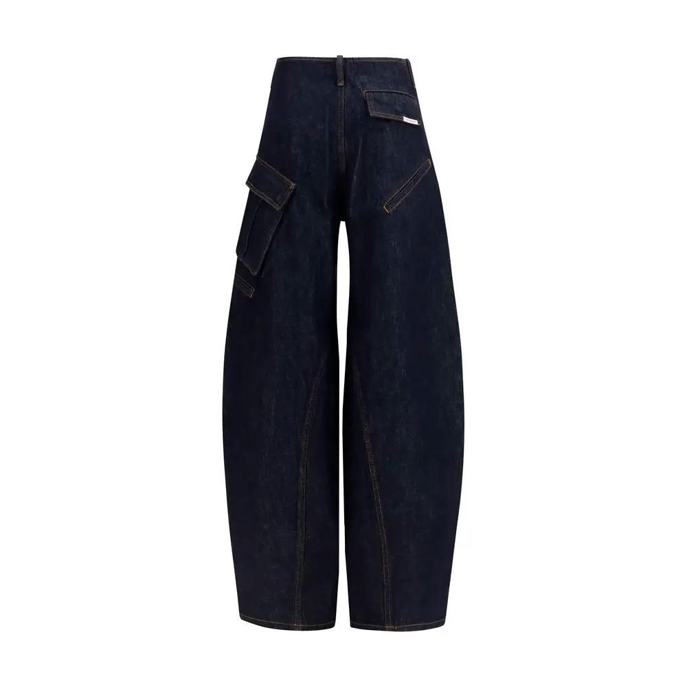 Self-Portrait Blue Cotton Cargo Pants