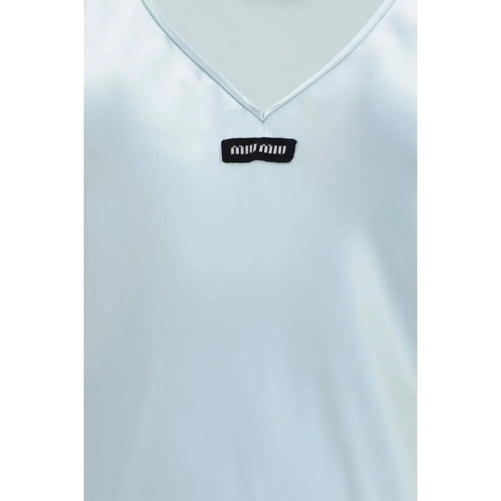 Miu Miu Blue Viscose Casual Dress