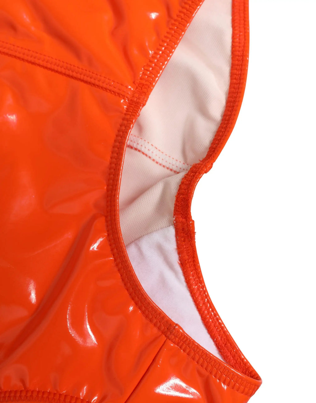 Dolce & Gabbana Culotte gainante taille haute en polyester orange avec logo