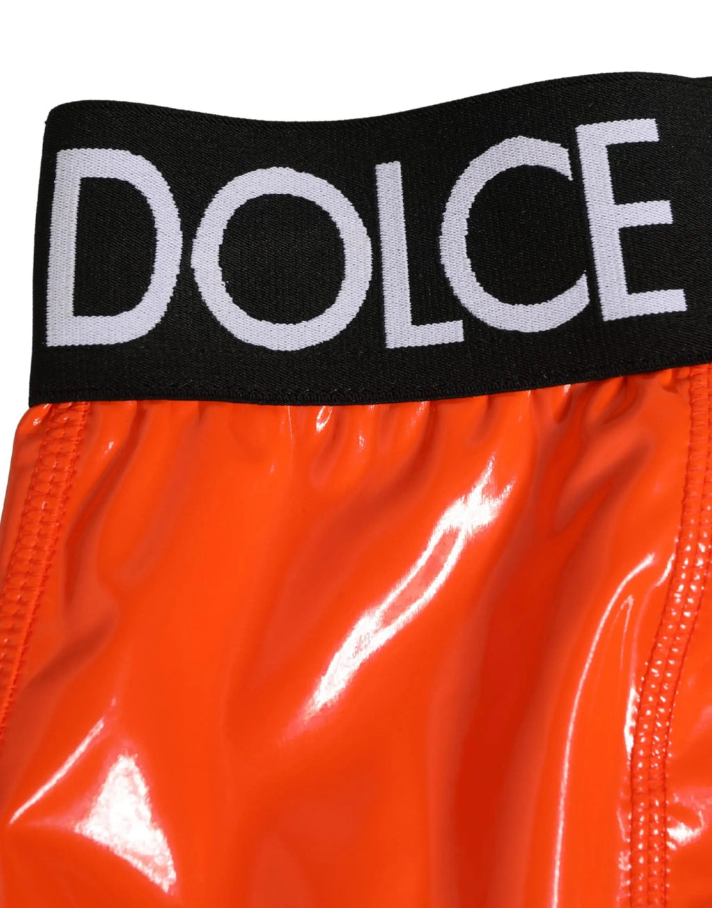 Dolce & Gabbana Culotte gainante taille haute en polyester orange avec logo