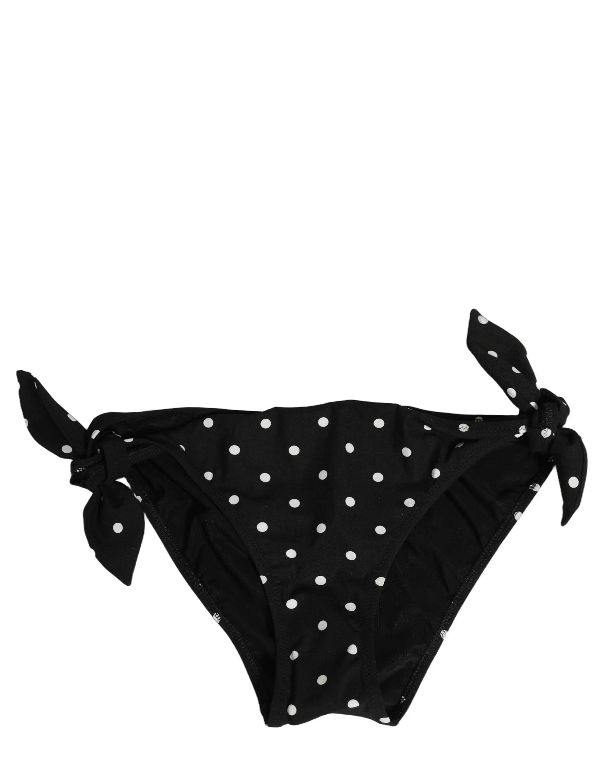 Bas de bikini Dolce &amp; Gabbana à pois noirs