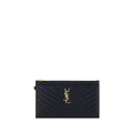 Portefeuille Bos Taurus en cuir de veau noir Saint Laurent