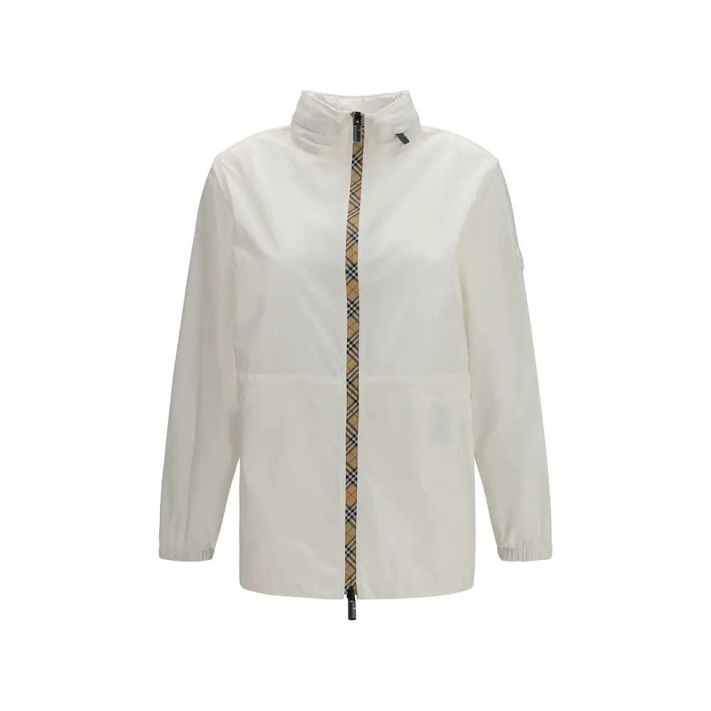 Burberry White Polyamide Shell Jacket