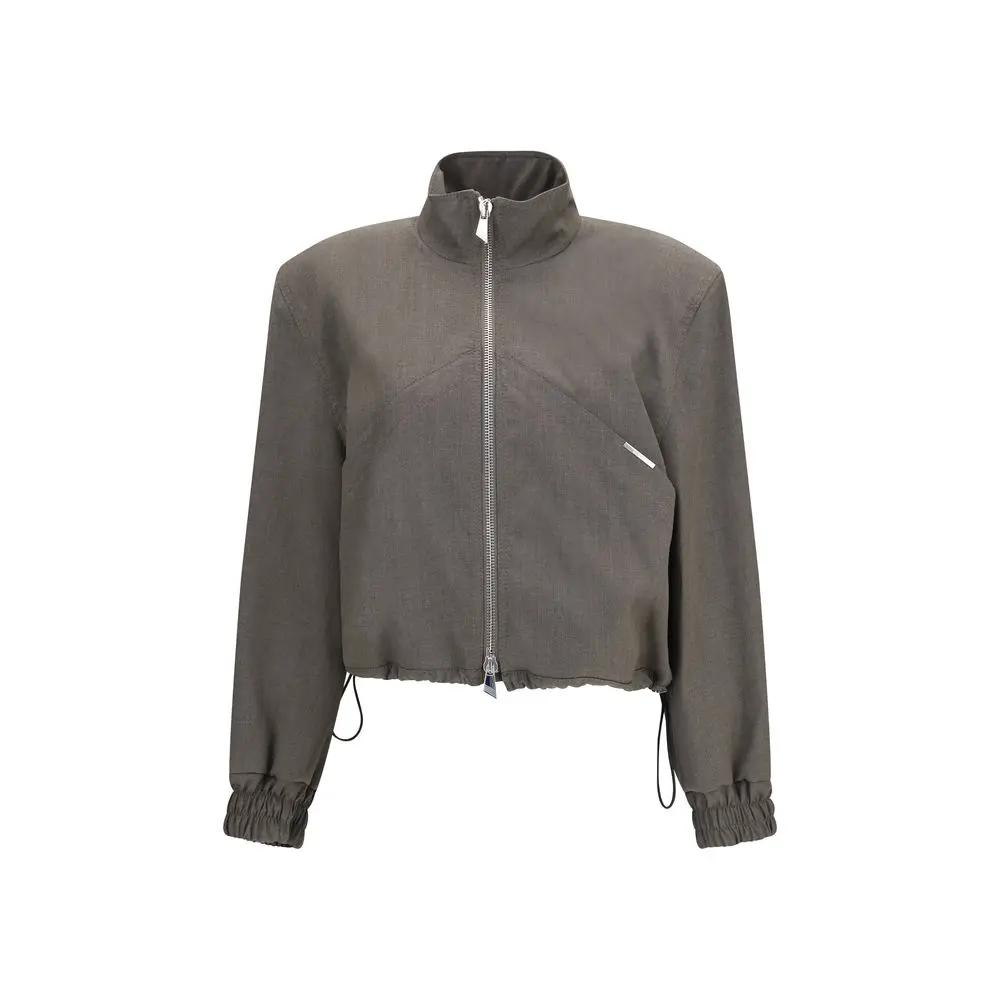 The Attico Brown Wool Oves Aries Bomber