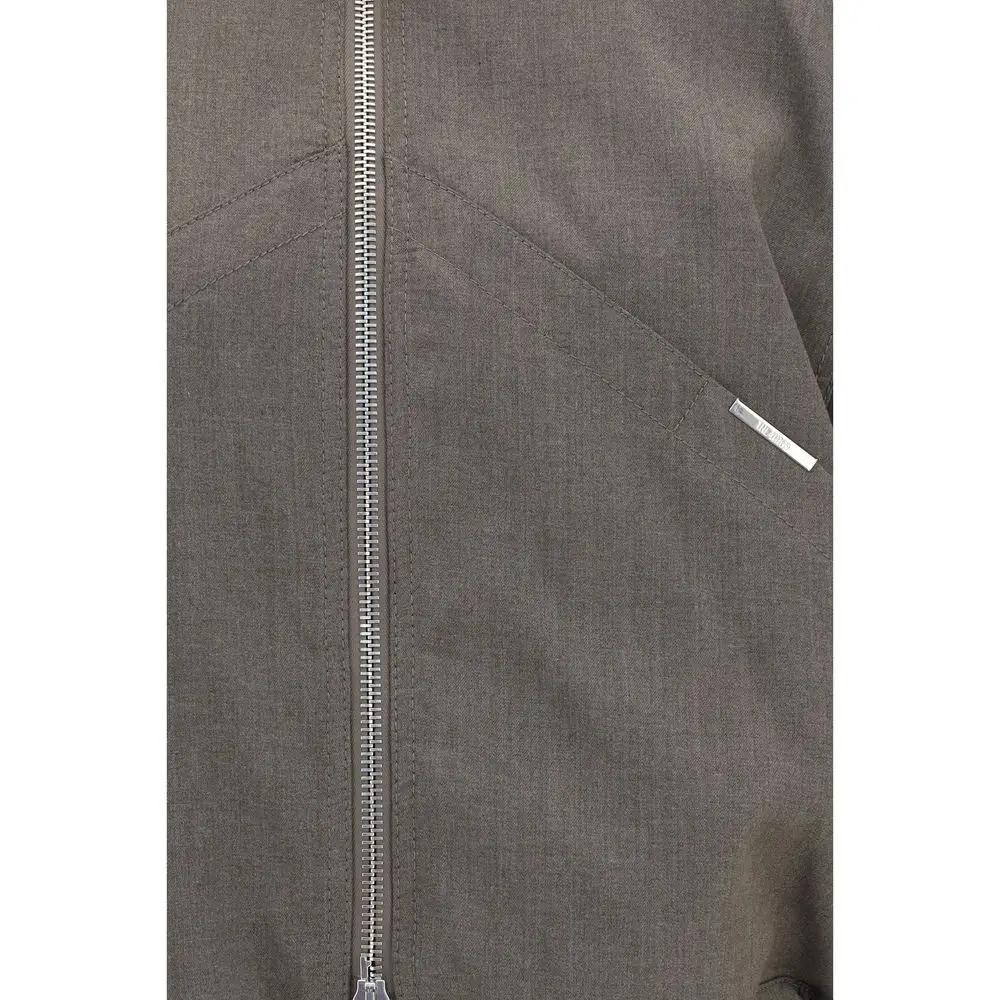 The Attico Brown Wool Oves Aries Bomber