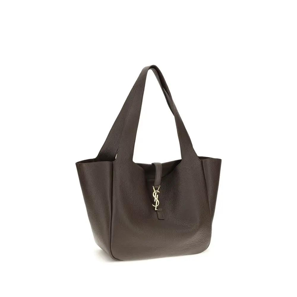 Saint Laurent Brown Calf Leather Bos Taurus Shoulder Bag
