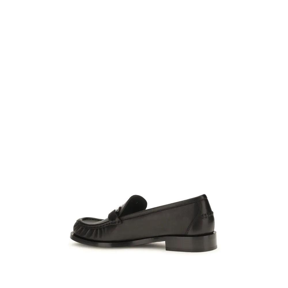 Mocassins à enfiler Ferragamo Bos Taurus en cuir de veau noir