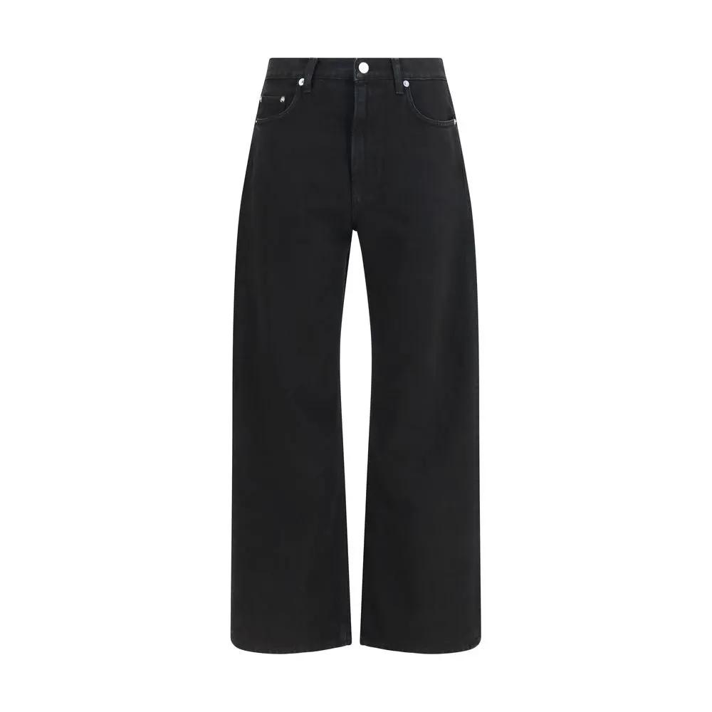 Jean droit en coton noir Haikure