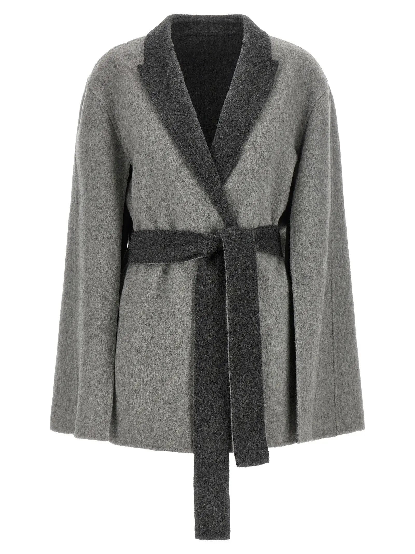 Alberta Ferretti Gray Wool Cardigan