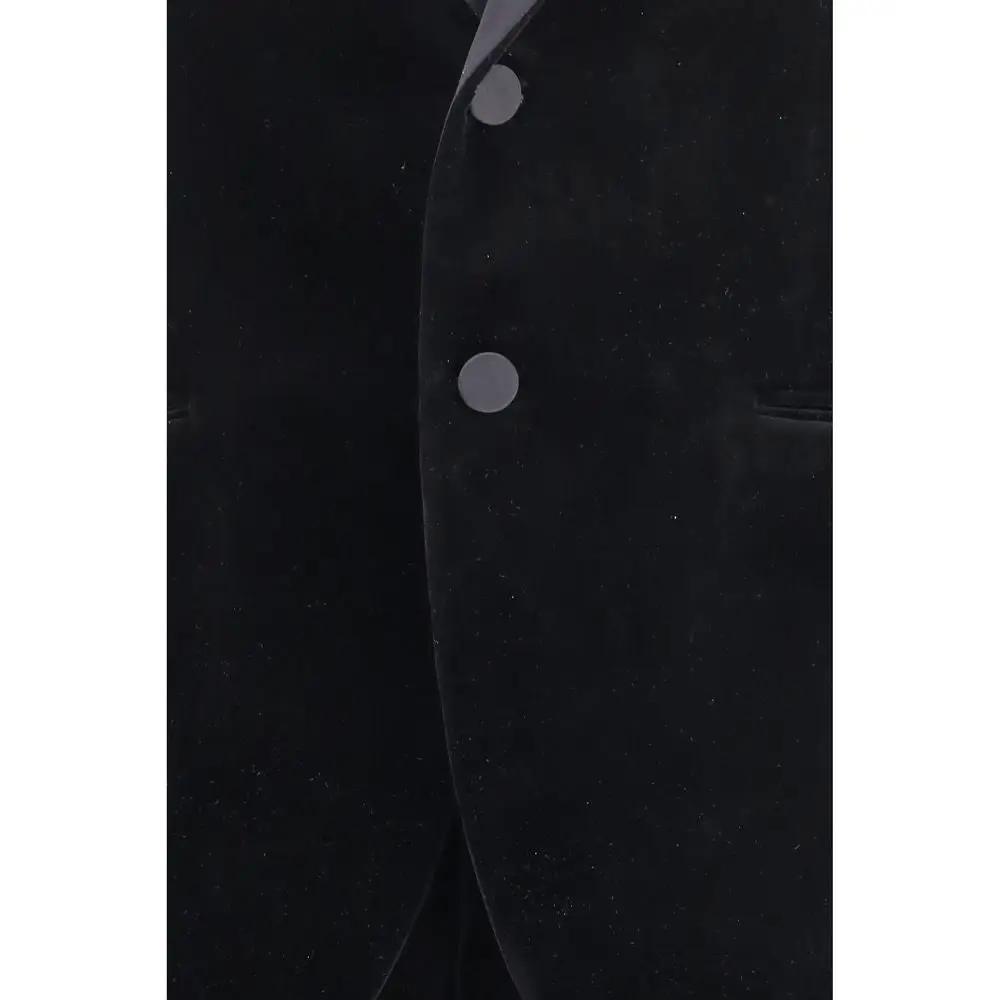Ferragamo Black Cotton Tuxedo