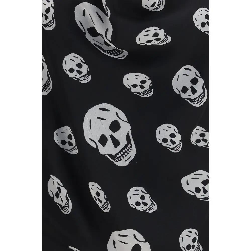 Alexander McQueen Black Silk Scarf