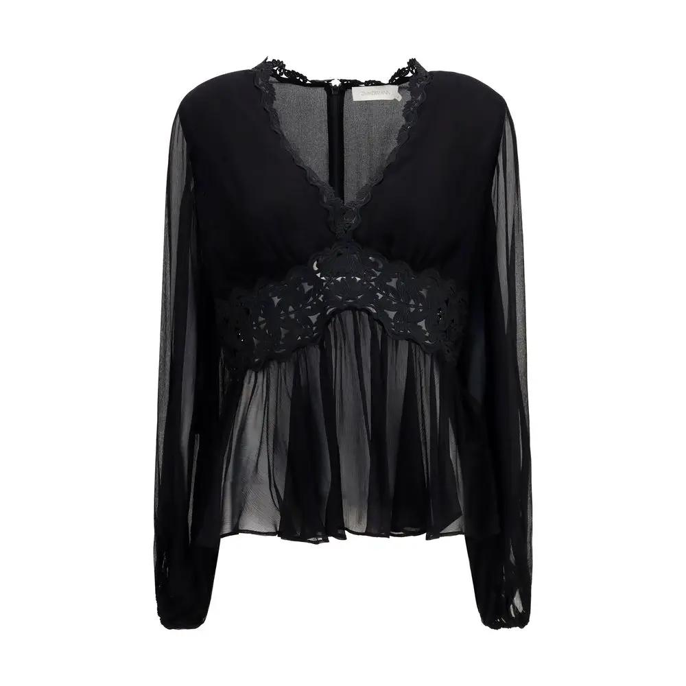 Zimmermann Black Viscose Blouse