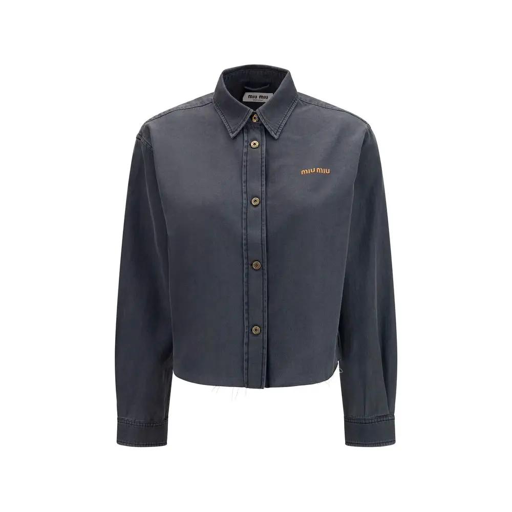 Miu Miu Gray Denim Shirt