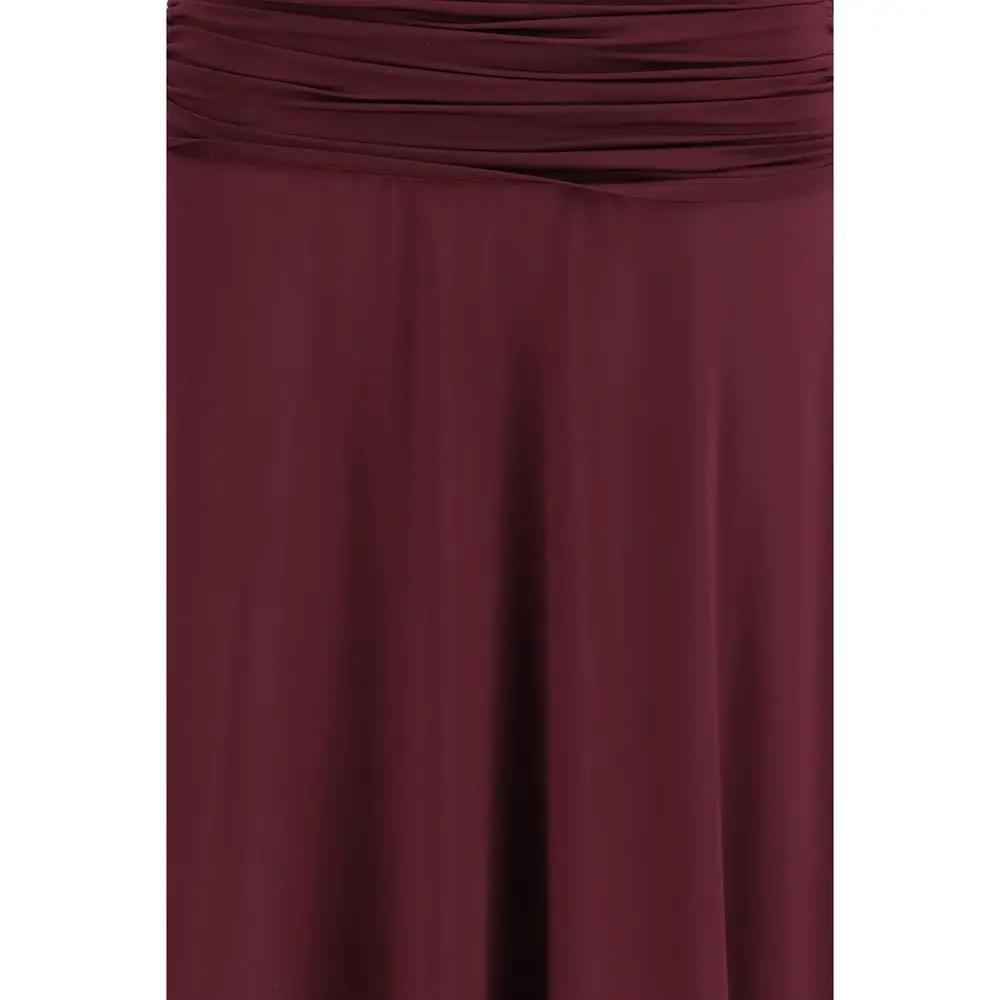 Self-Portrait Bordeaux Viscose Casual Dress