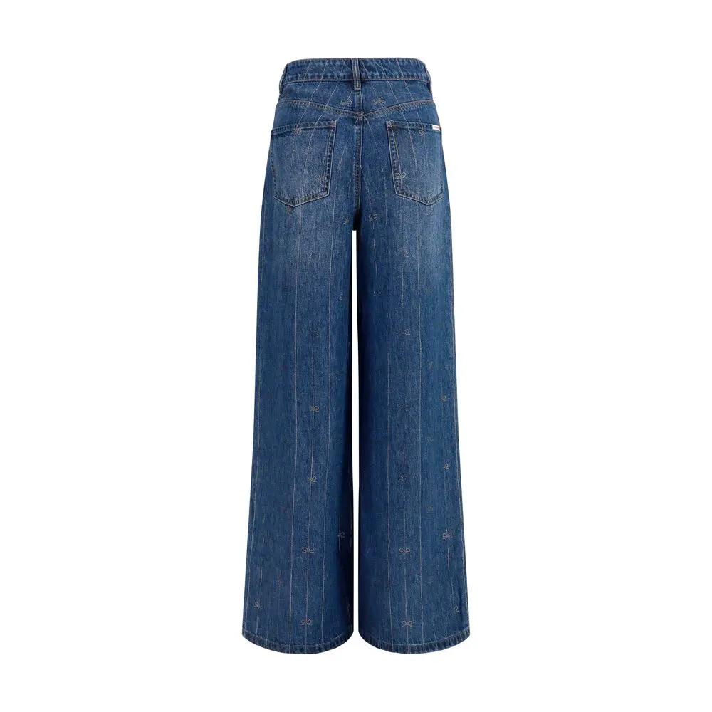 Self-Portrait Blue Lyocell Jeans Denim