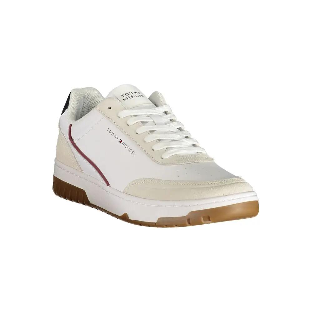 Tommy Hilfiger White Polyurethane Men's Sneaker