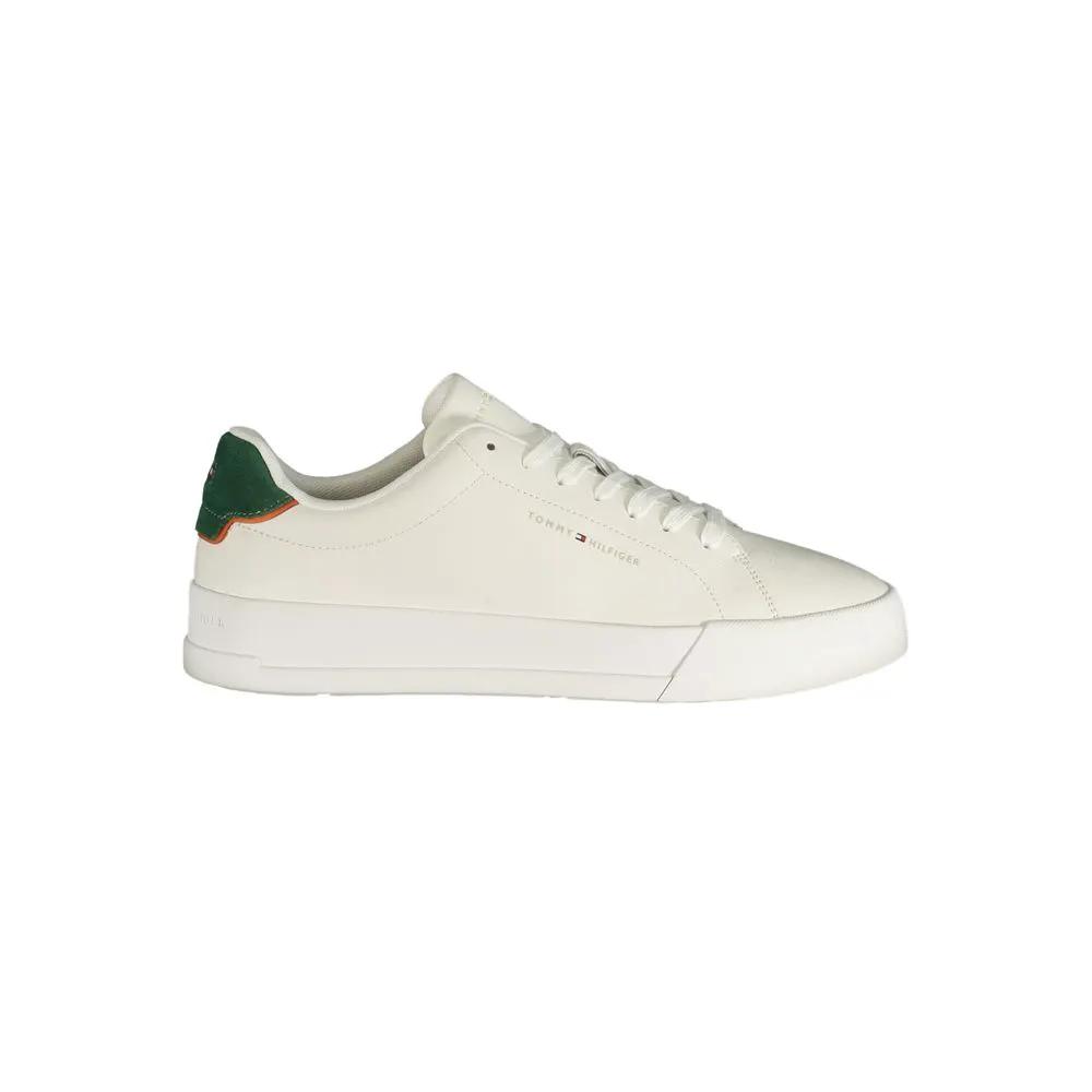 Tommy Hilfiger White Polyurethane Men's Sneaker