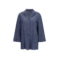 Veste longue Gucci en coton bleu