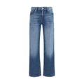 7FOR Blue Cotton Straight-Leg Jeans