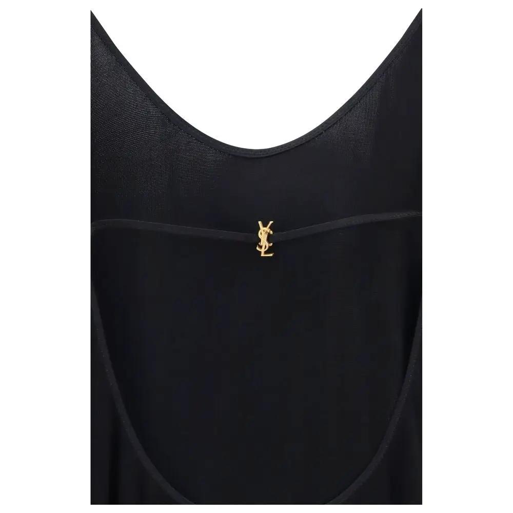 Saint Laurent Black Viscose Cocktail Dress