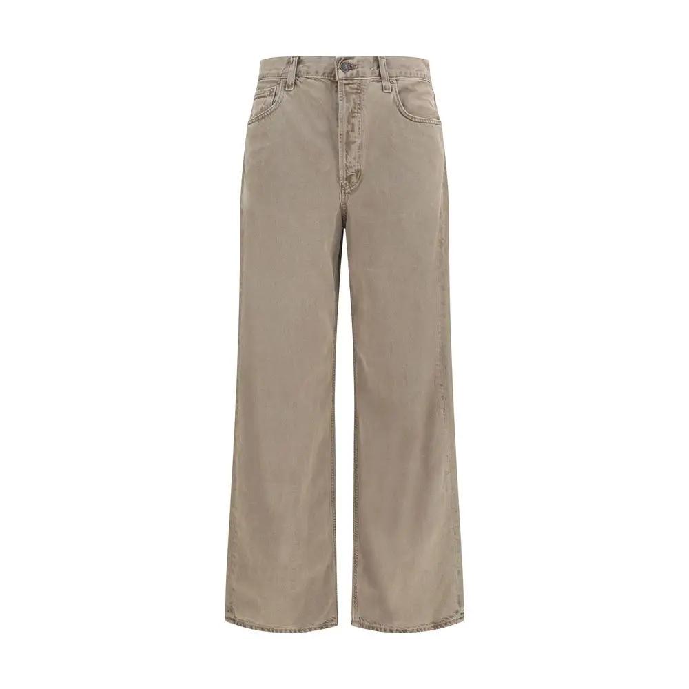 Agolde Brown Cotton Casual Pants