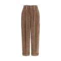 Brunello Cucinelli Brown Viscose Casual Pants