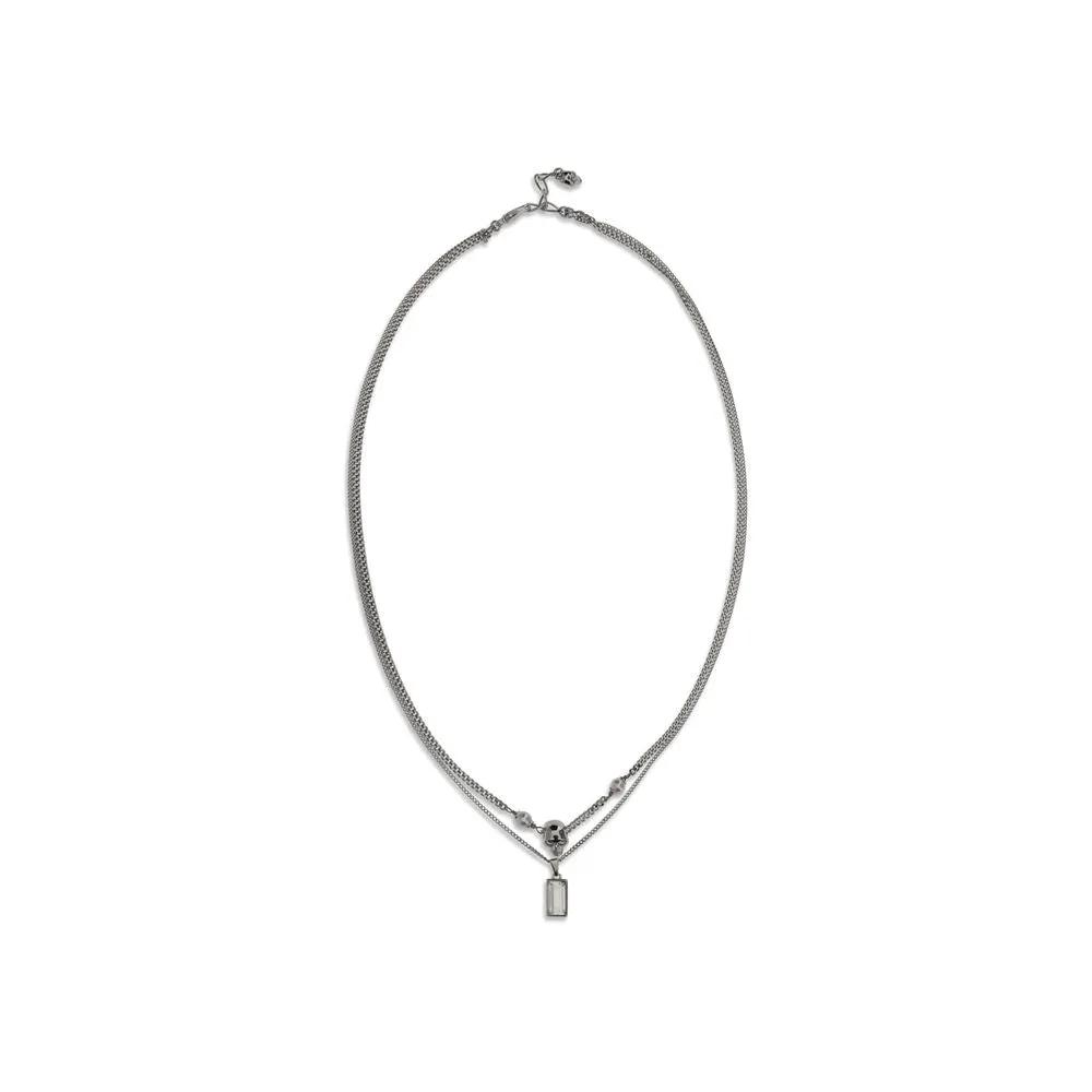 Collier Alexander McQueen en laiton argenté