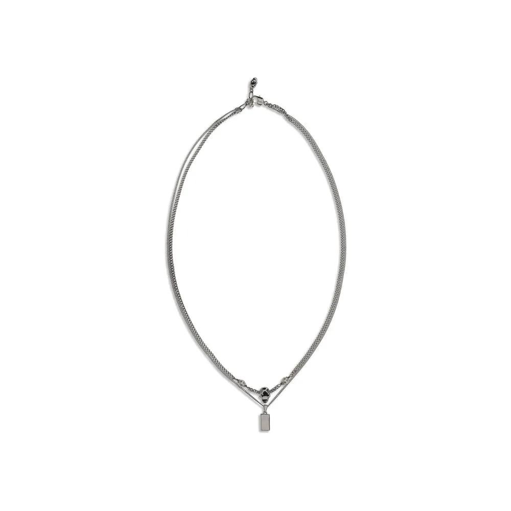 Collier Alexander McQueen en laiton argenté