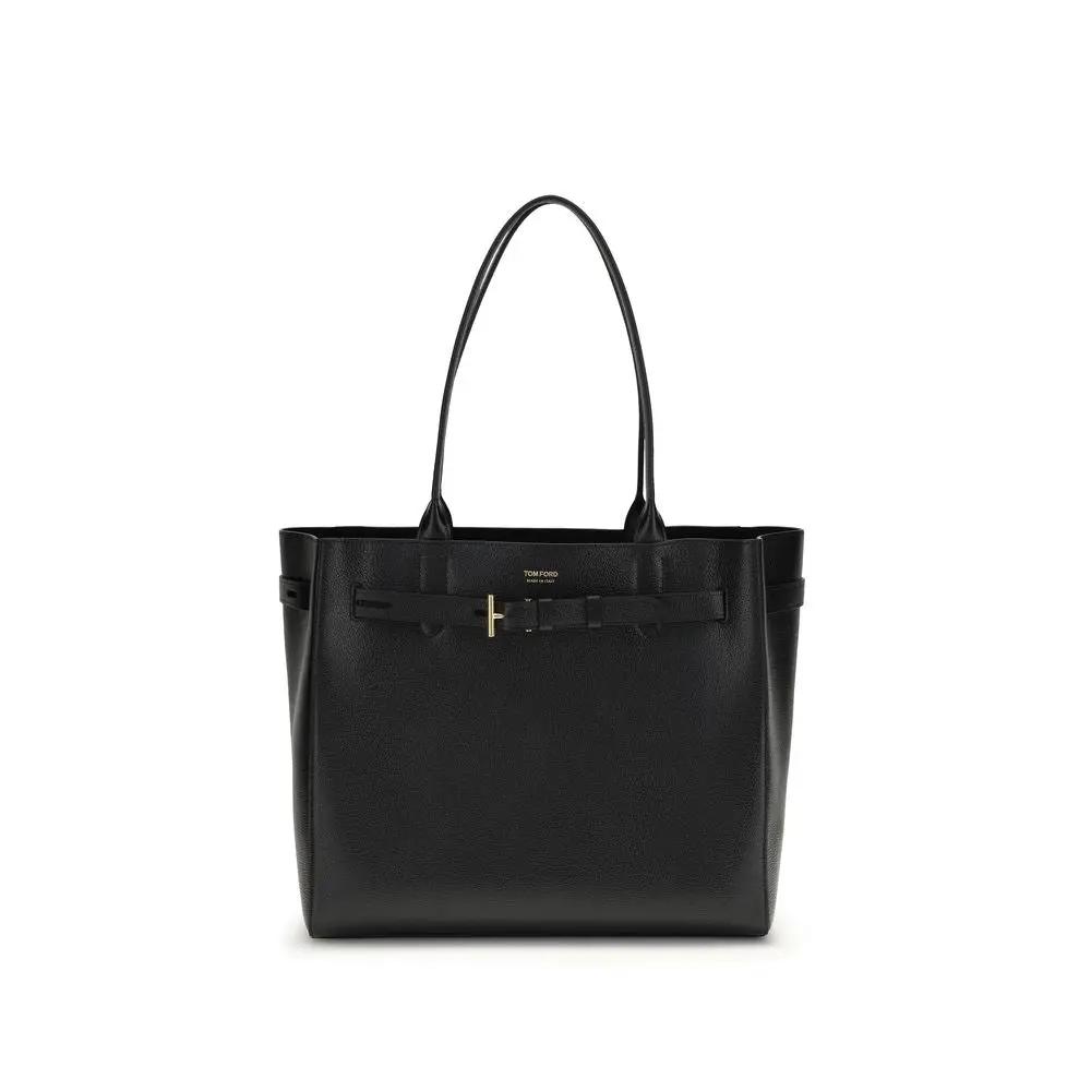 Sac bandoulière Tom Ford Bos Taurus en cuir de veau noir