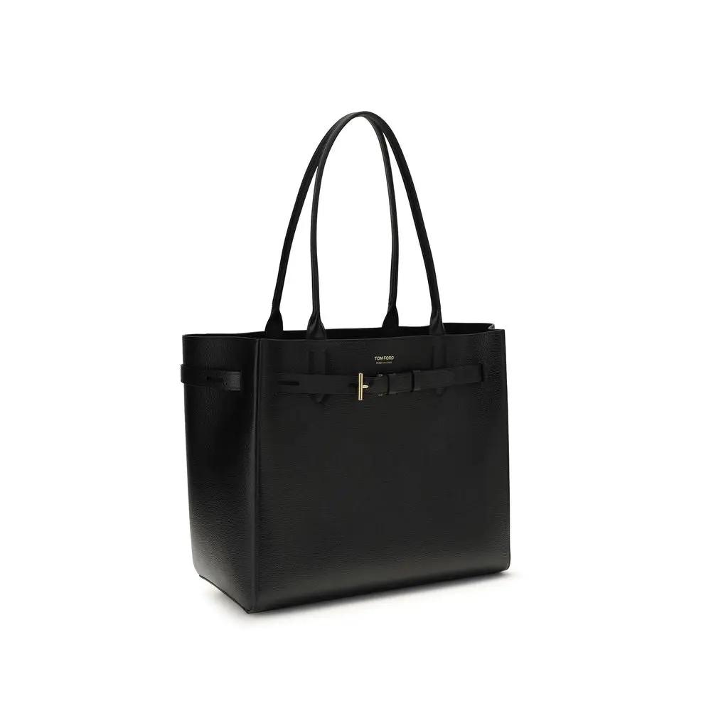 Sac bandoulière Tom Ford Bos Taurus en cuir de veau noir