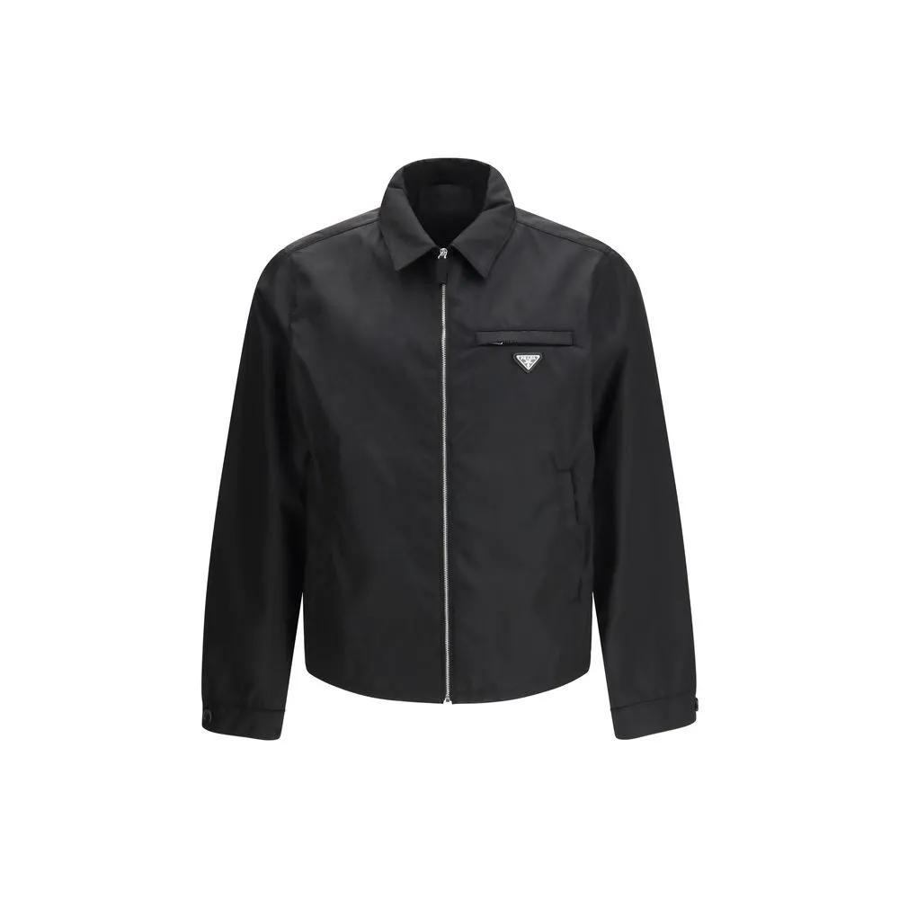 Veste longue Prada en polyamide recyclé noir