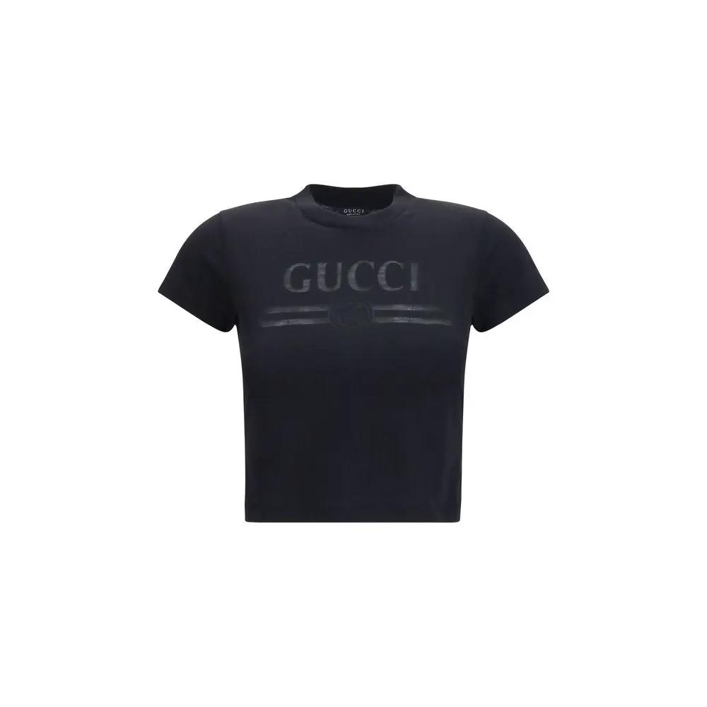 Gucci Black Cotton T-Shirt