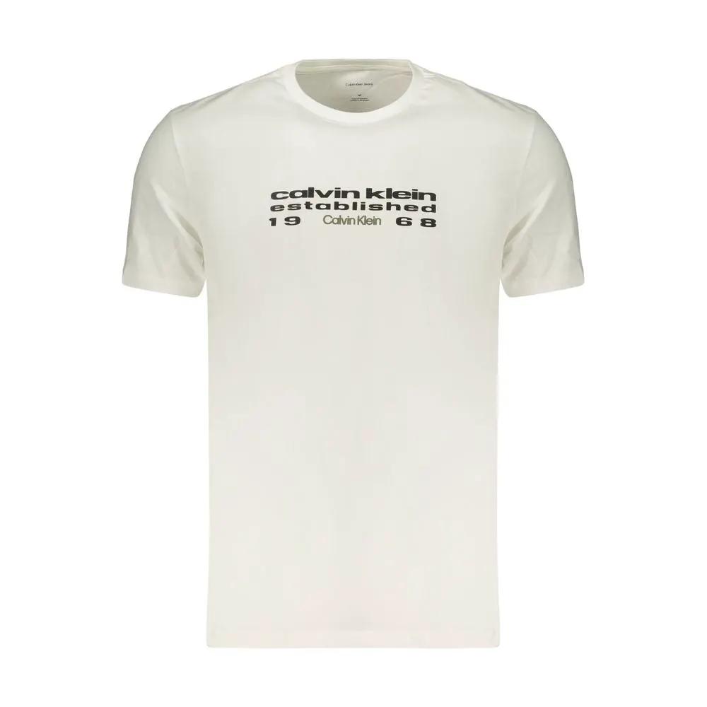 Calvin Klein White Cotton Men's T-Shirt