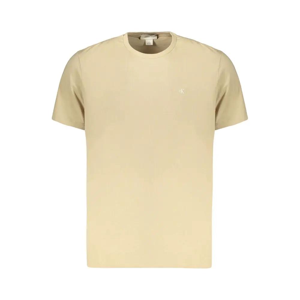 Calvin Klein Beige Cotton Men's T-Shirt