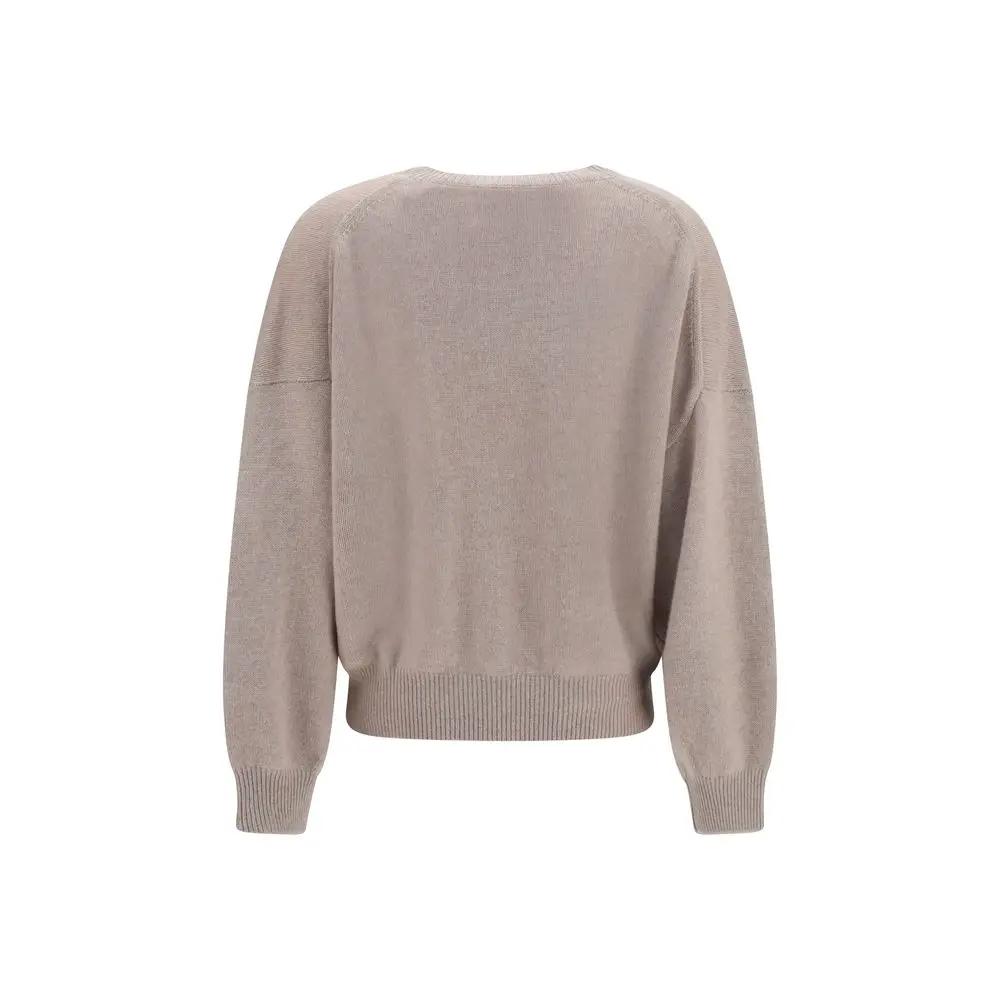 Lisa Yang Beige Cashmere Sweater