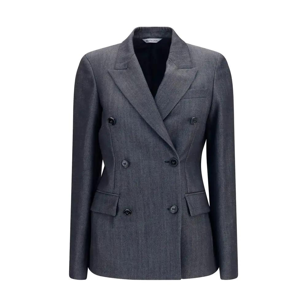 Balenciaga Gray Wool Oves Aries Blazer