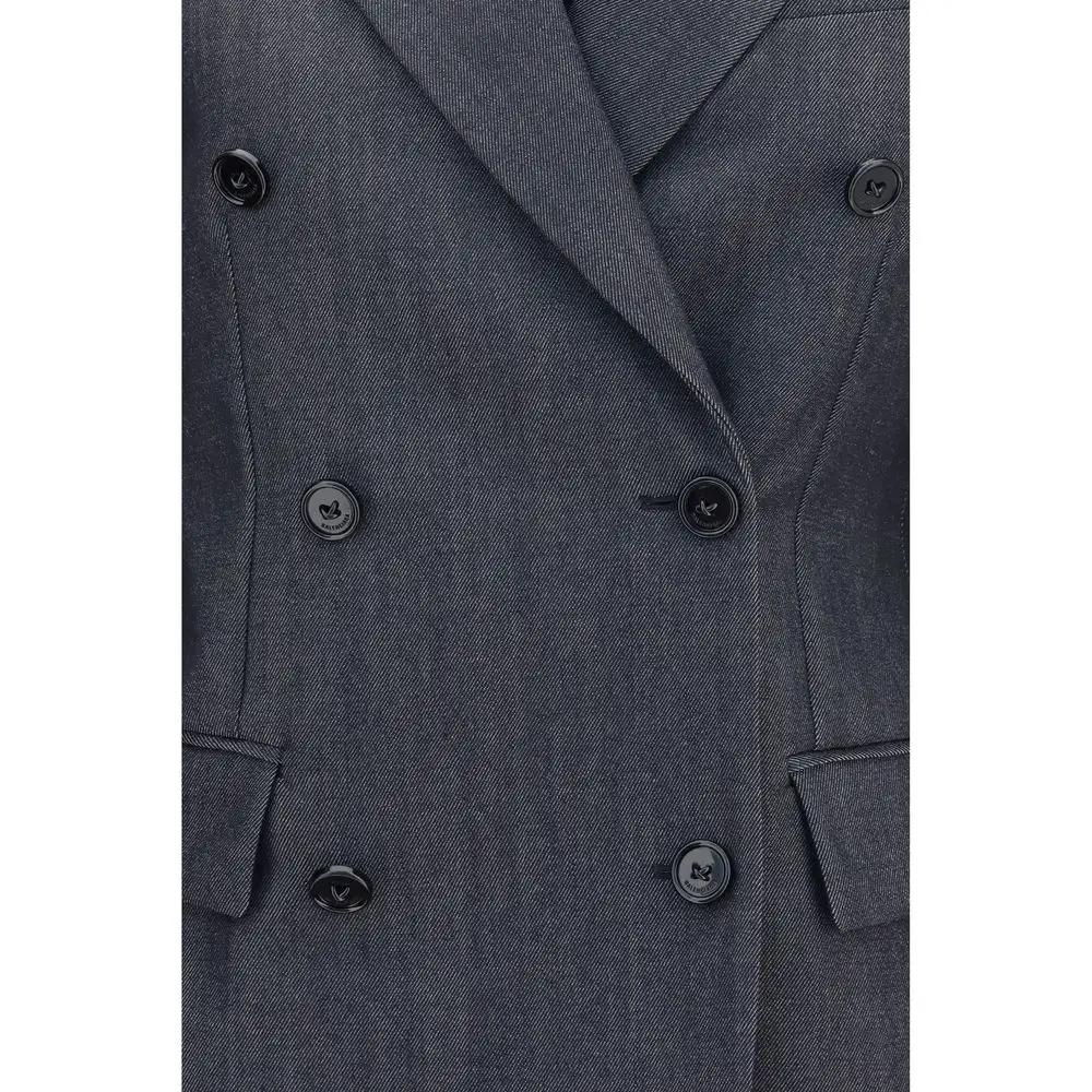Balenciaga Gray Wool Oves Aries Blazer