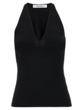 Max Mara Black Viscose Sleeveles T-Shirt