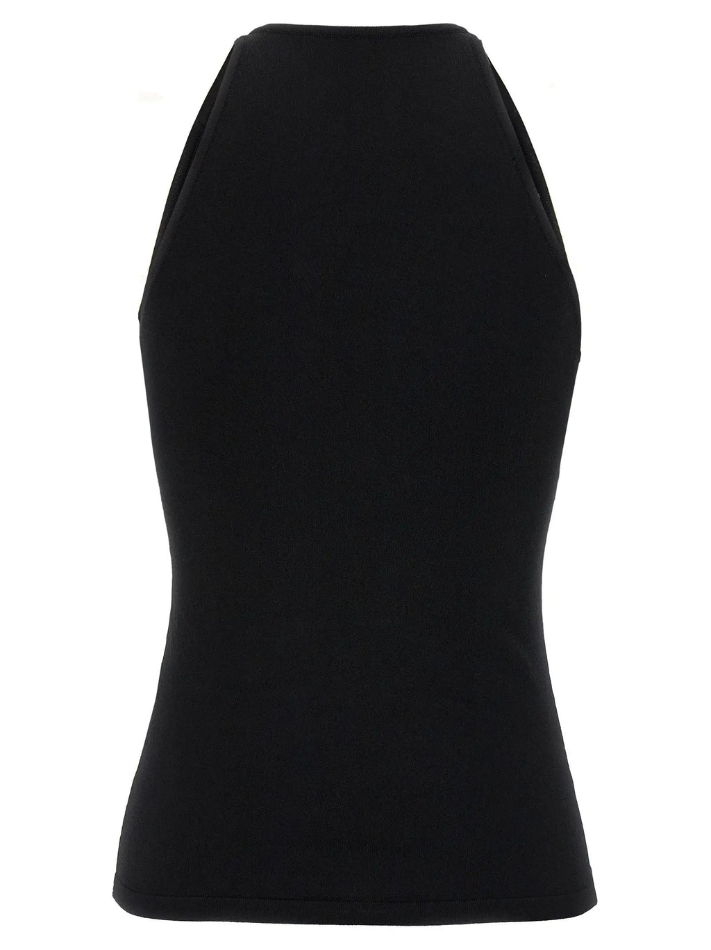 Max Mara Black Viscose Sleeveles T-Shirt