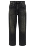 R13 Black Cotton Straight-Leg Jeans