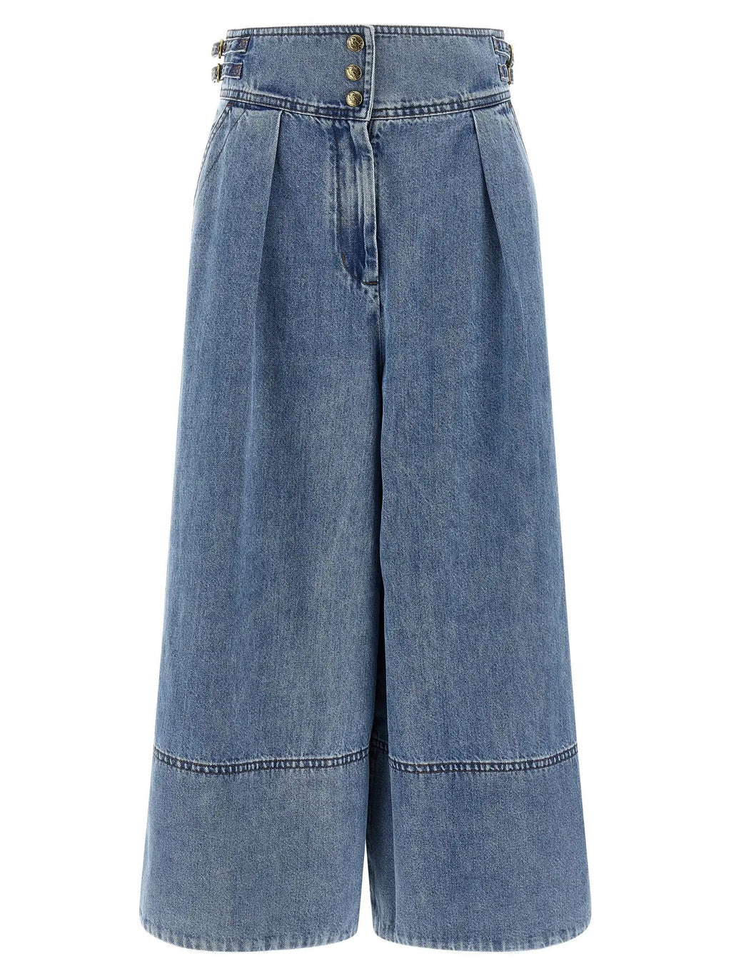 Zimmermann Blue Cotton Cropped Jeans