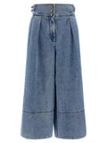 Zimmermann Blue Cotton Cropped Jeans