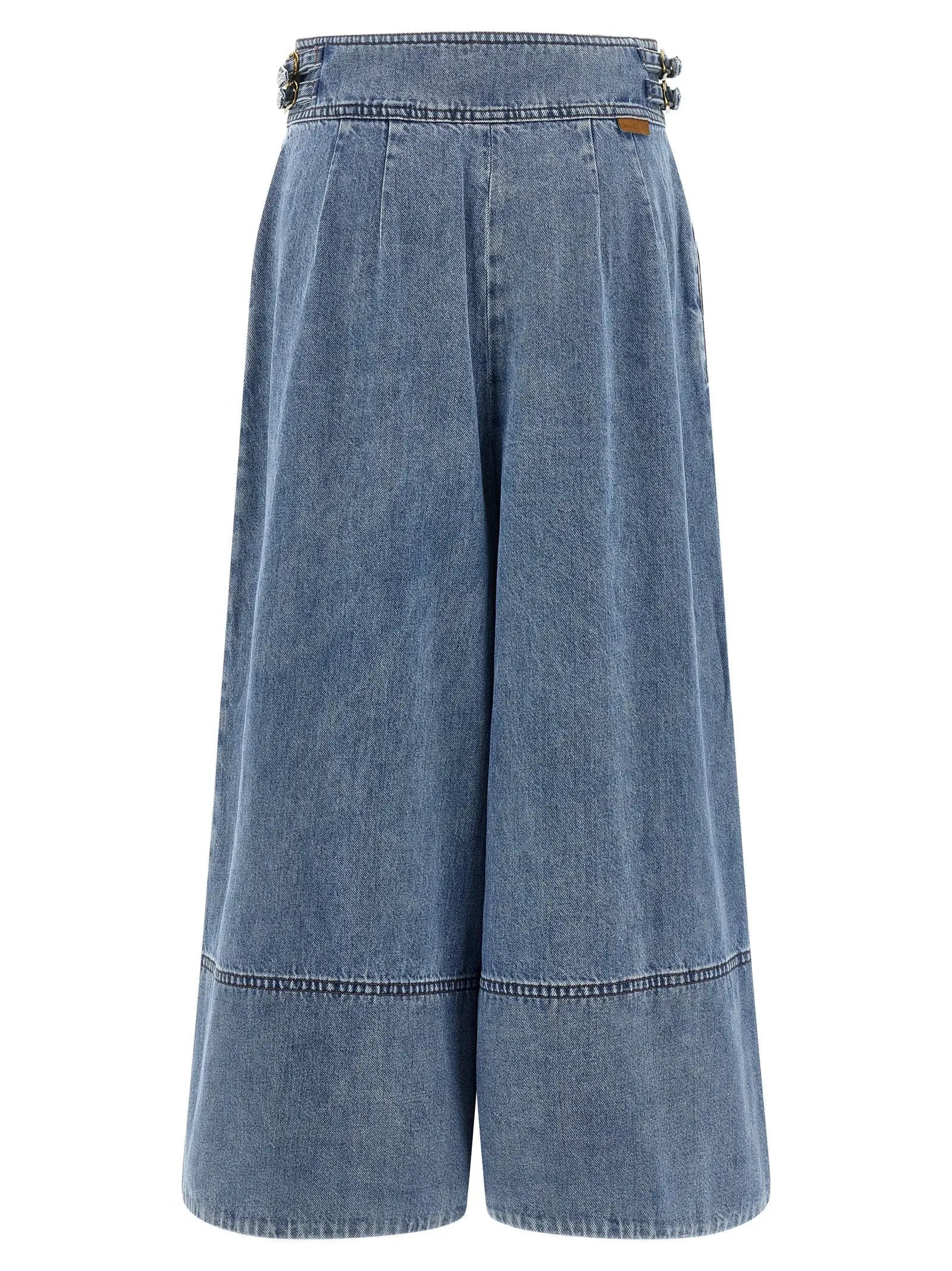 Zimmermann Blue Cotton Cropped Jeans